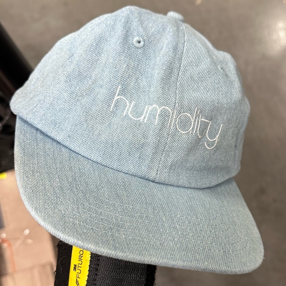 Humidity New Orleans Calvin Embroidered Blue 6 Panel Hat Adjustable Leather